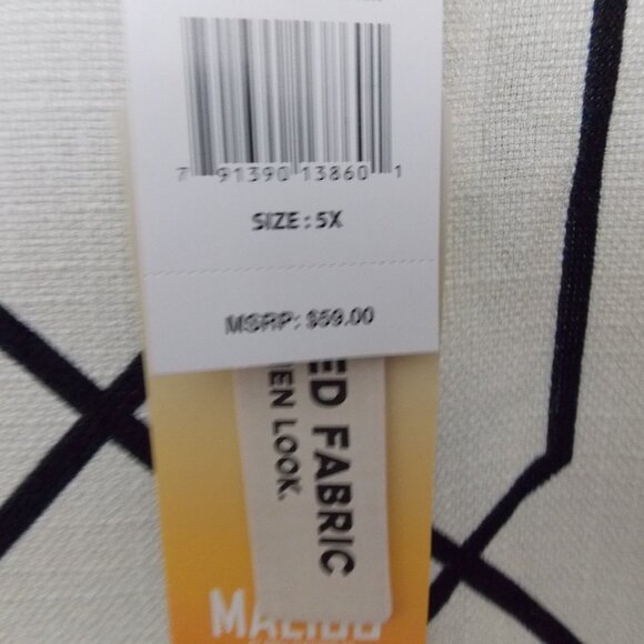 NWT-Malibu Short Sleeve Button-Up Sz 5XL - Picture 3 of 10